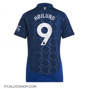 Manchester United Rasmus Hojlund #9 Seconda Maglia Femmina 2024-25 Manica Corta
